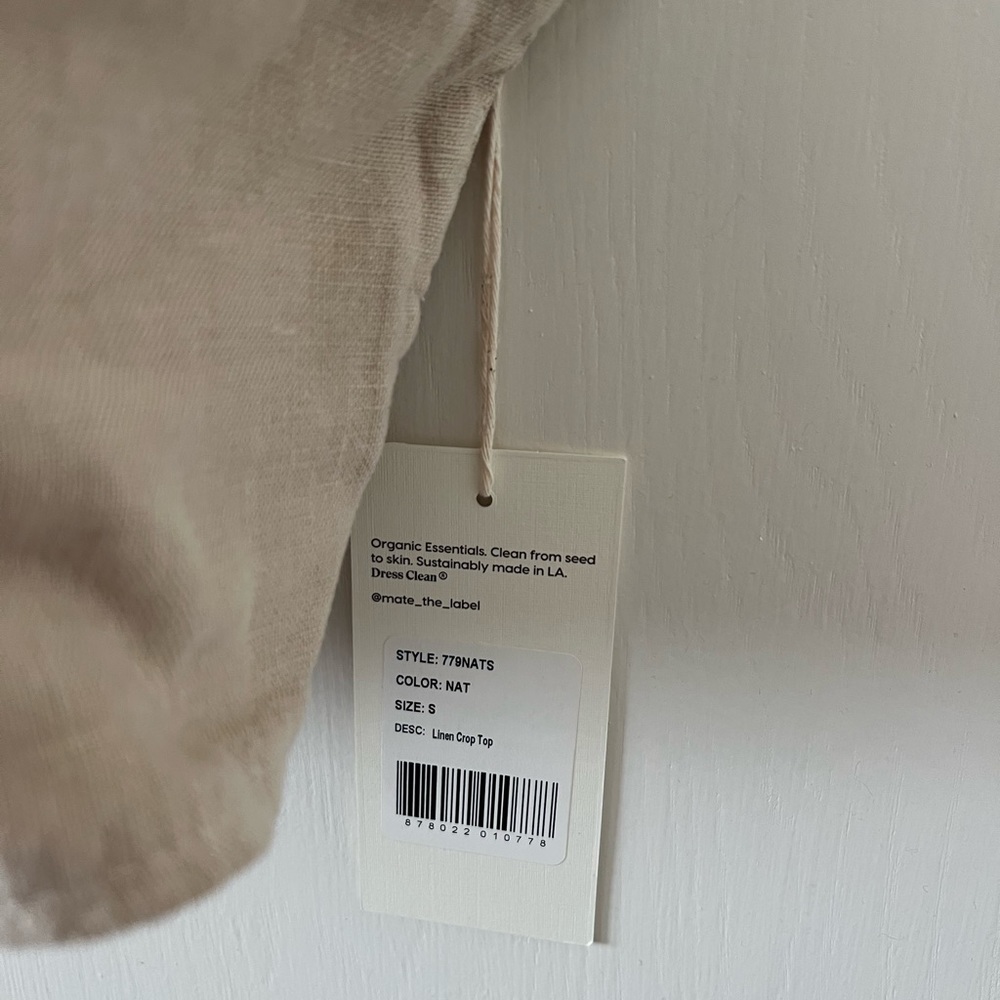 Mate the Label Linen Crop Tank NWT - Picture 4 of 6